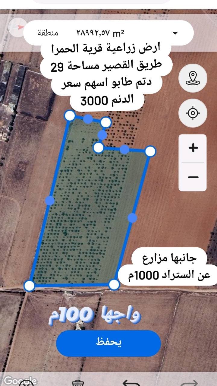 أرض 29000م² للبيع